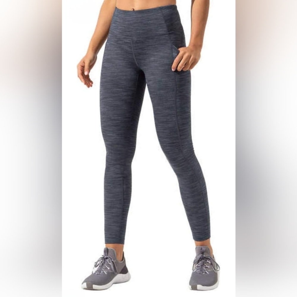 Mondetta Performance + Luxury long brushed fleece leggings warm small blue